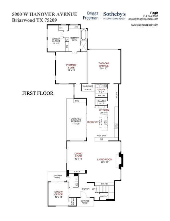 5000 Hanover Avenue Dallas, TX 75209 - Photo 35 of 36 a picture of a floor plan