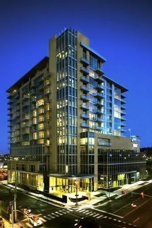 a view of a tall building