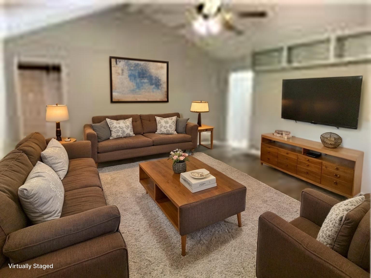 6018 Rena Street Houston, TX 77092 - Photo 3 of 28 a living room with furniture and a flat screen tv