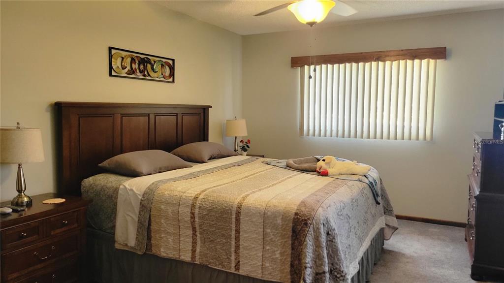 7858 Southwest 112th Lane Ocala, FL 34476 - Photo 8 of 25 a bedroom with a bed and a chandelier