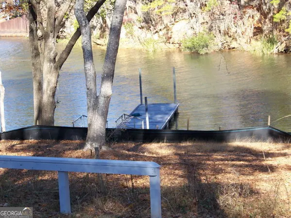 a view of a lake from a balcony