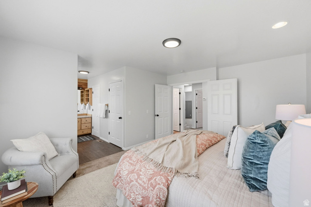 3732 Campbell Road Tooele, UT 84074 - Photo 31 of 69 Bright interior space featuring light-colored walls, recessed ceiling lighting, and wood-finish flooring