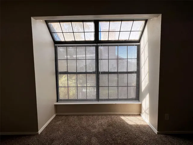a view of a balcony with an outdoor space