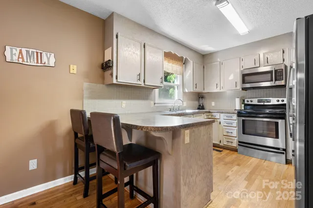 a kitchen with a stove a sink and a refrigerator