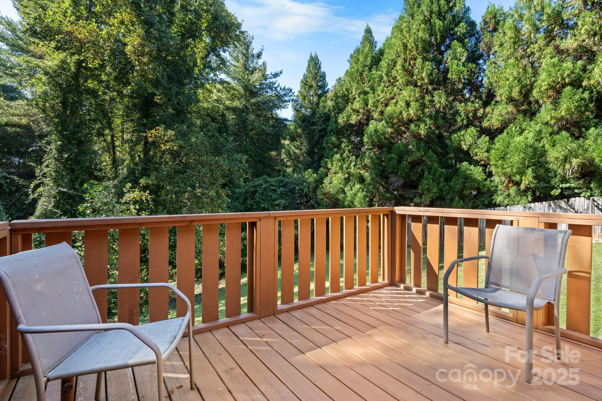 3399 Harvard Place Hudson, NC 28638 - Photo 27 of 30 a view of a wooden chairs on the roof deck