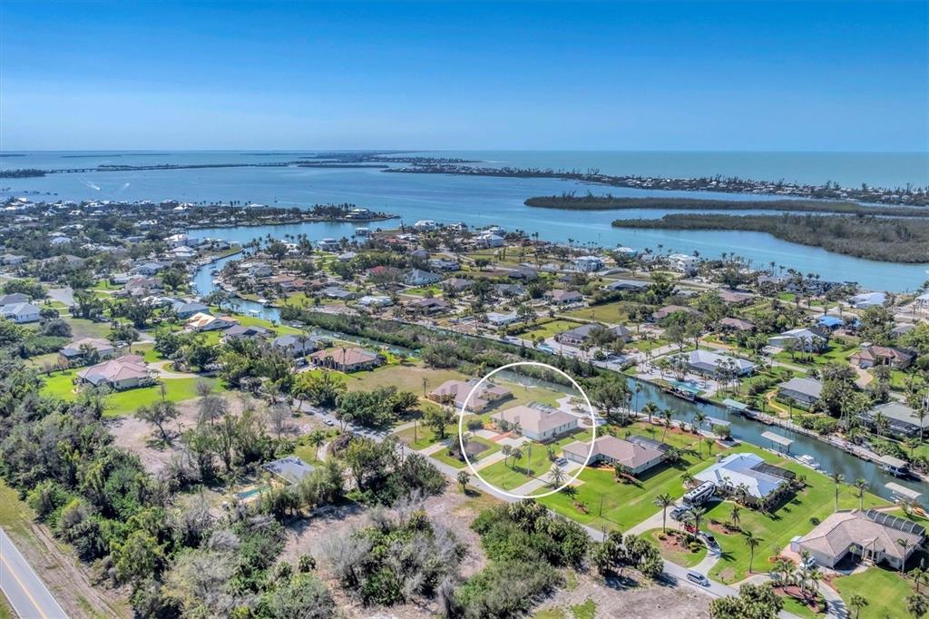 an aerial view of a city