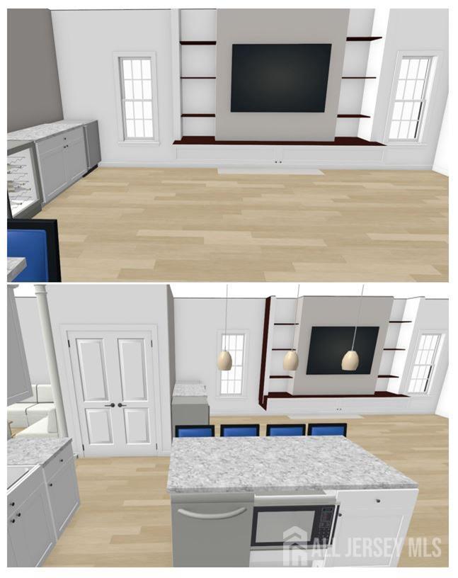 271 Central Avenue Edison, NJ 08817 - Photo 6 of 25 a living room with stainless steel appliances kitchen island granite countertop furniture and a fireplace