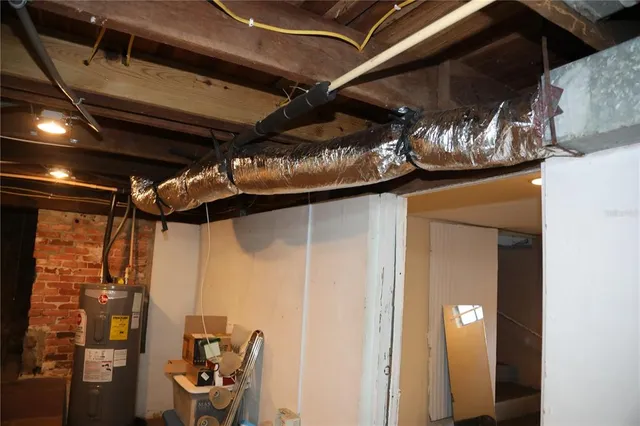 a view of storage and utility room