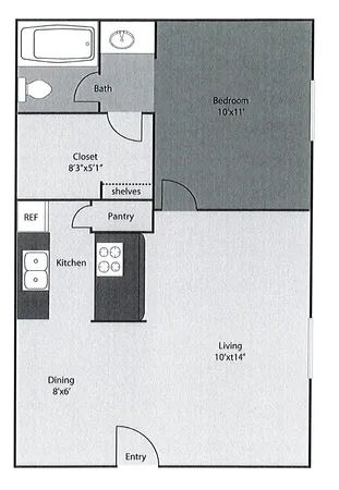 $834 | 3600 Greystone Drive, Unit 826, Austin, TX 78731