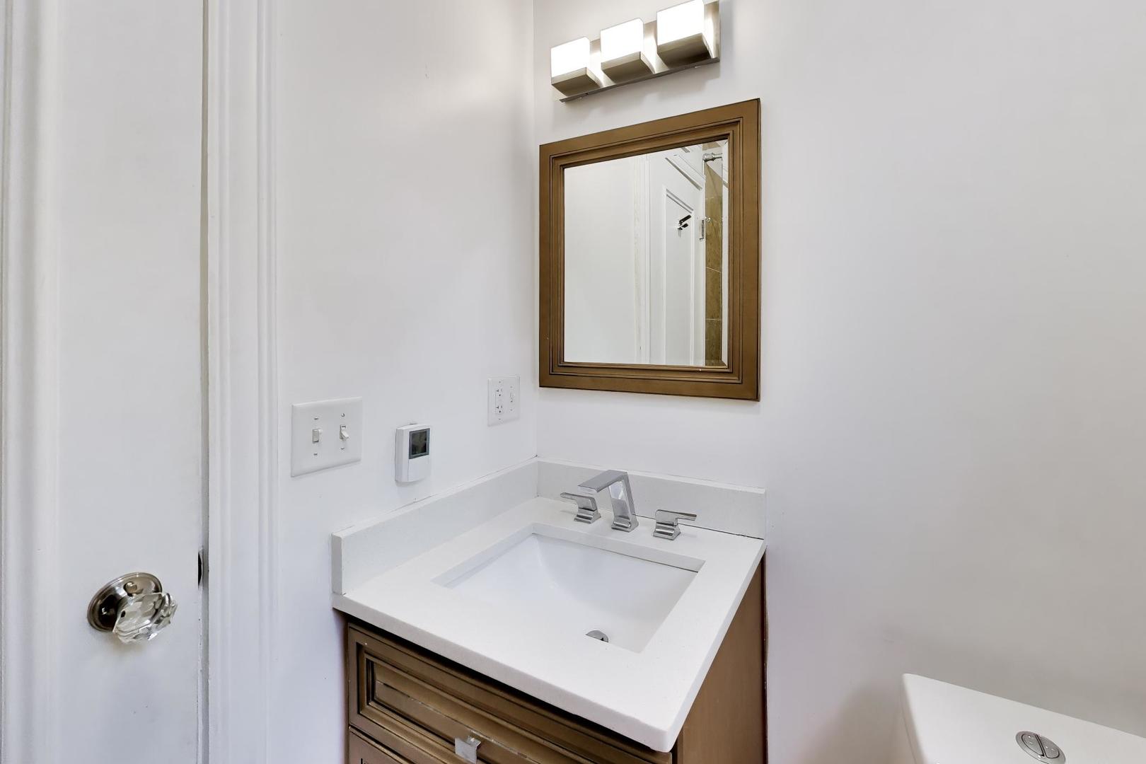 825 East Drexel Square, Unit 2 Chicago, IL 60615 - Photo 21 of 25 a bathroom with a sink vanity and a mirror