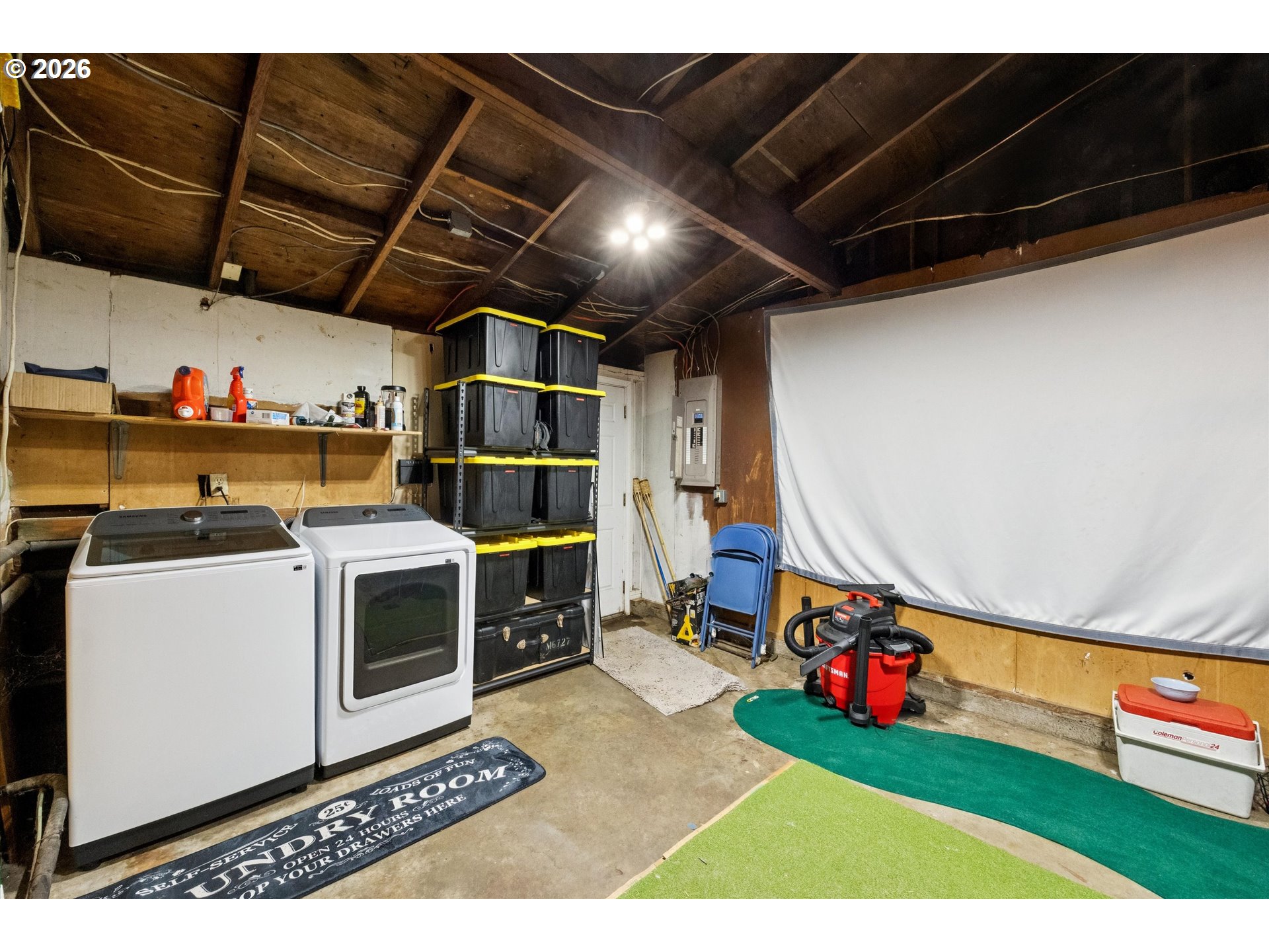 2202 Southeast 178th Place Portland, OR 97233 - Photo 23 of 30 a view of storage and utility room with washer and dryer