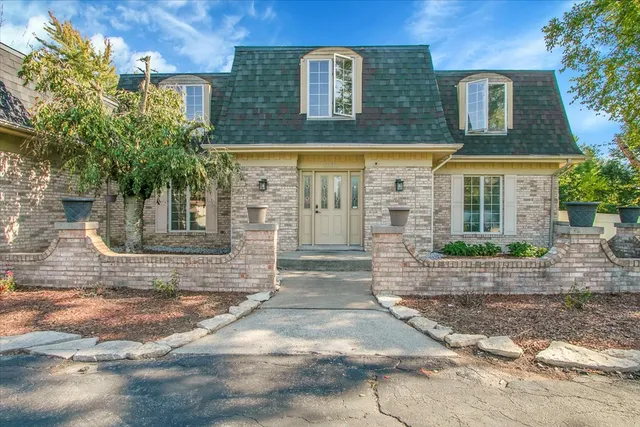 a front view of a house