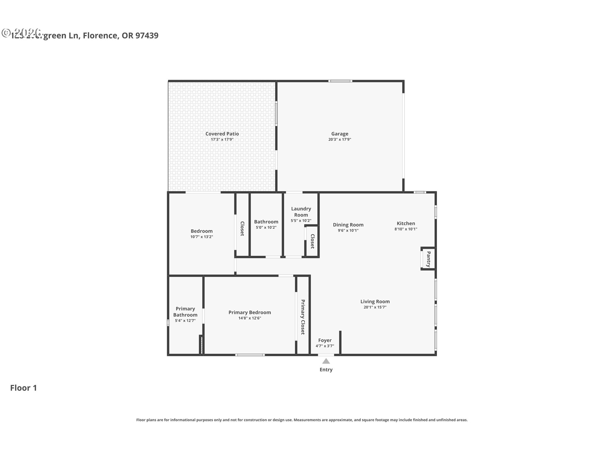 128 Evergreen Lane Florence, OR 97439 - Photo 34 of 34 a picture of a floor plan