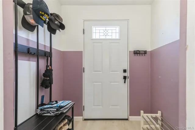 a view of hallway with stairs