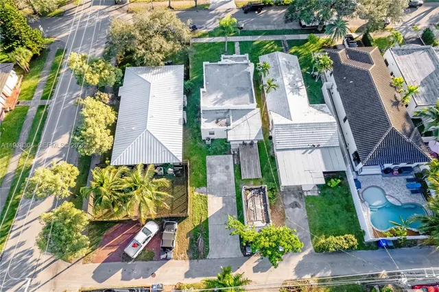 an aerial view of multiple house