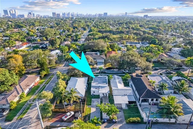 an aerial view of multiple house