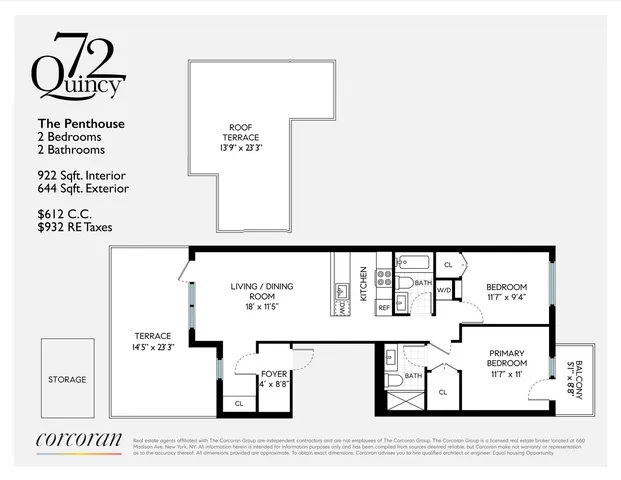 $1,295,000 | 72 Quincy Street, Unit PH4 | Bedford-Stuyvesant