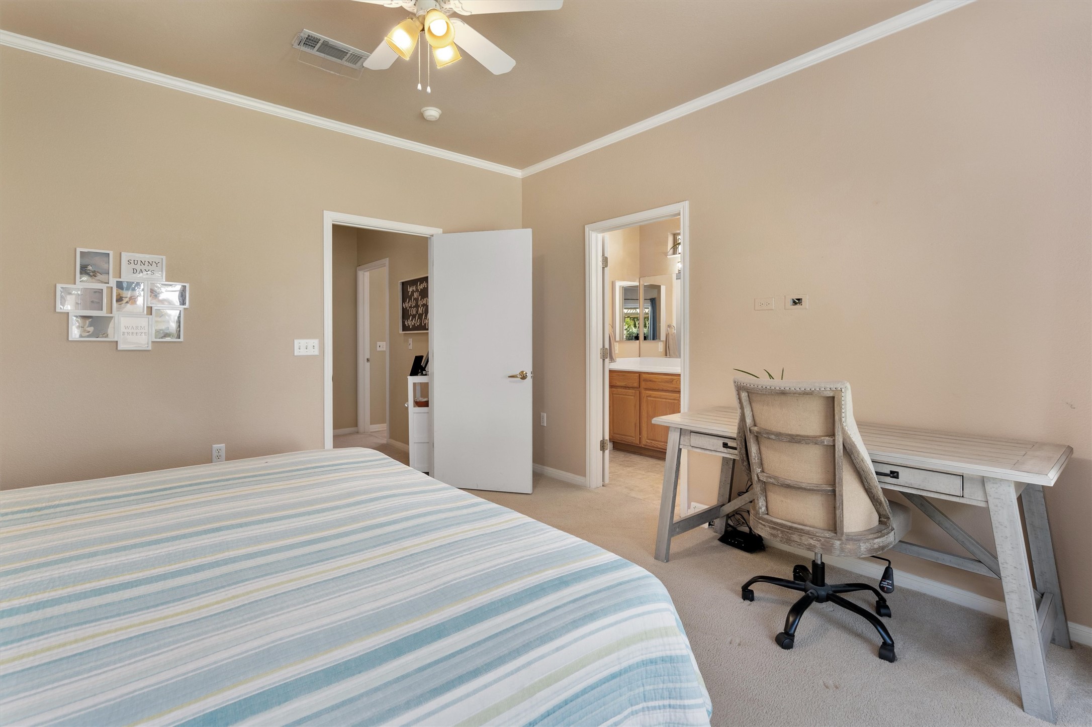 272 Red Poppy Trail Georgetown, TX 78633 - Photo 15 of 29 a view of a workspace with furniture and a chandelier