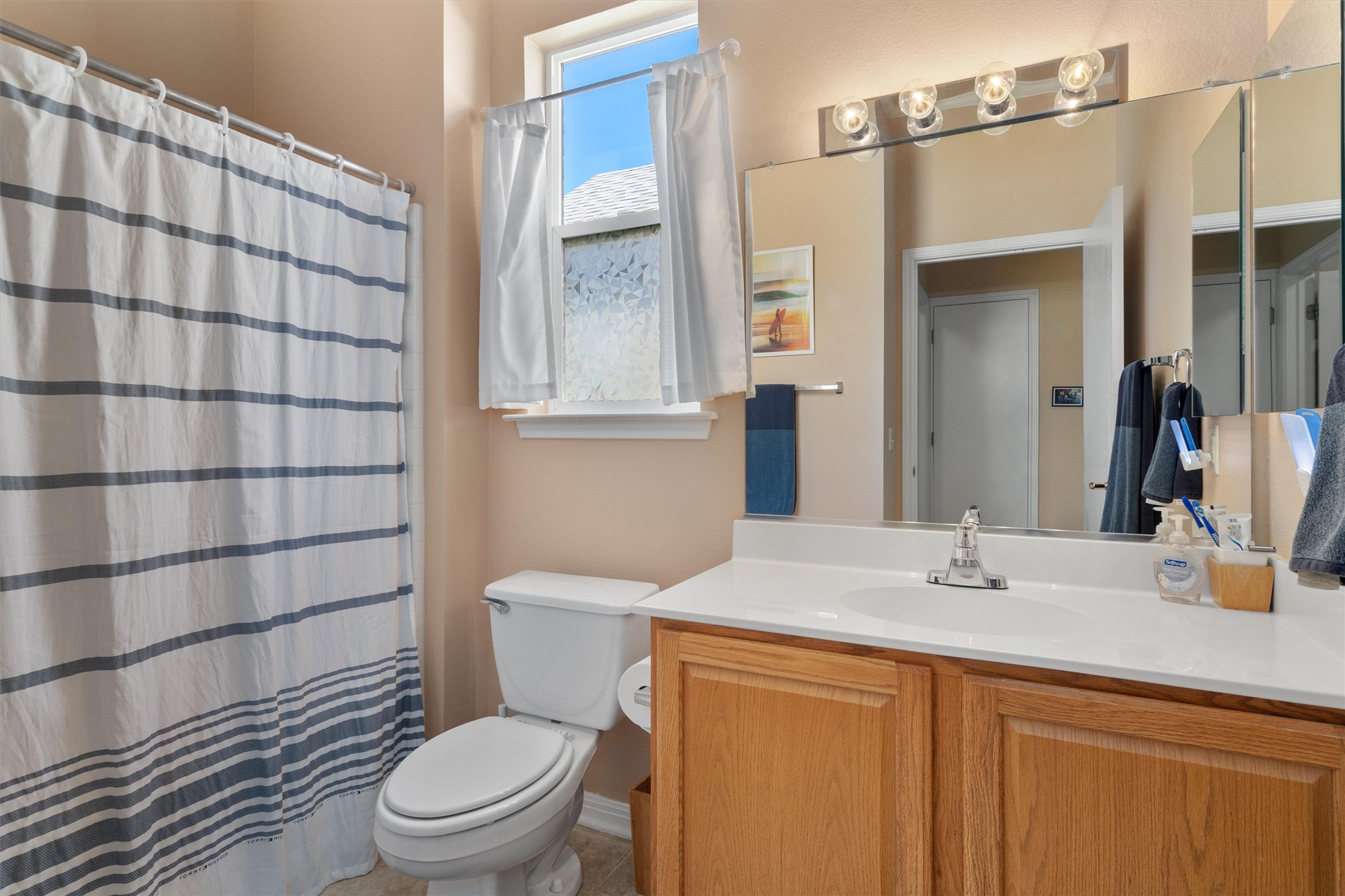 272 Red Poppy Trail Georgetown, TX 78633 - Photo 21 of 29 a bathroom with a sink a toilet and shower