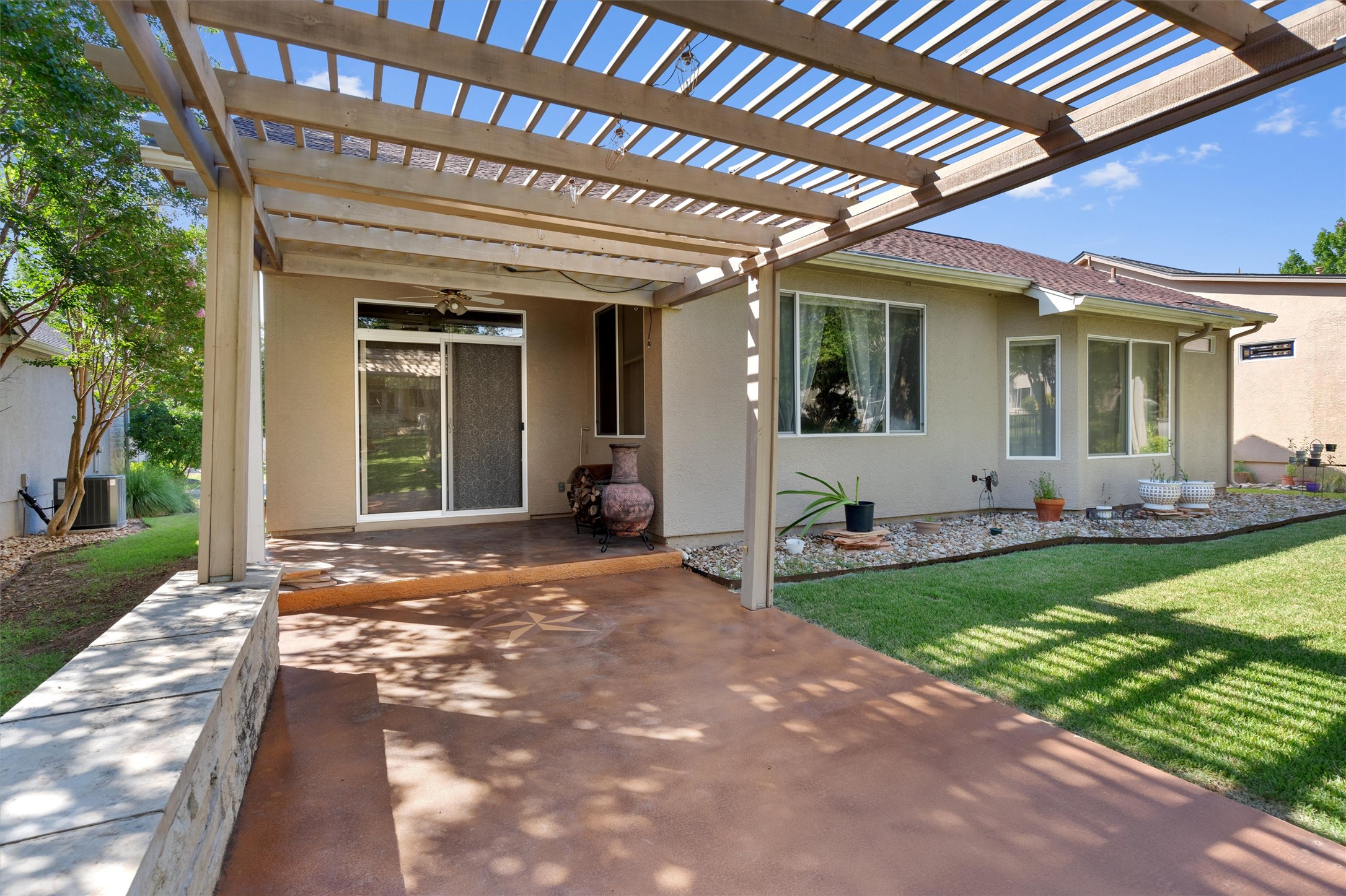 272 Red Poppy Trail Georgetown, TX 78633 - Photo 24 of 29 a view of a porch with a garden