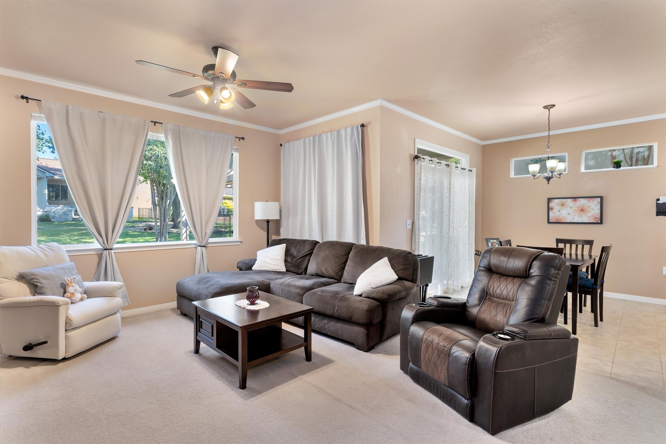 272 Red Poppy Trail Georgetown, TX 78633 - Photo 8 of 29 a living room with furniture and large windows