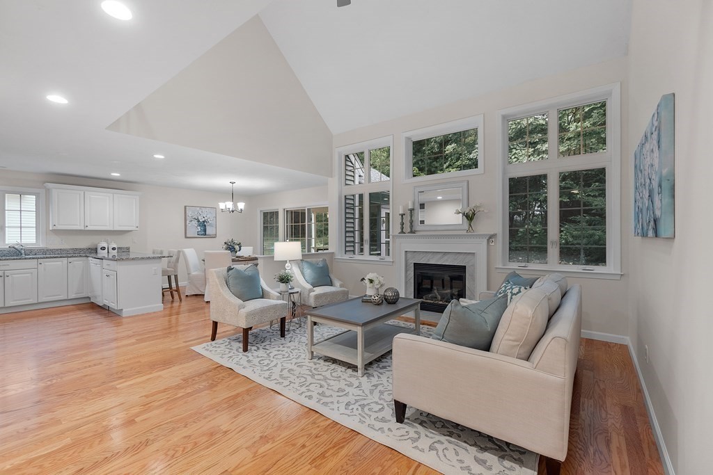 3 Reed Lane, Unit 3 Littleton, MA 01460 - Photo 3 of 29 a living room with furniture wooden floor and a fireplace