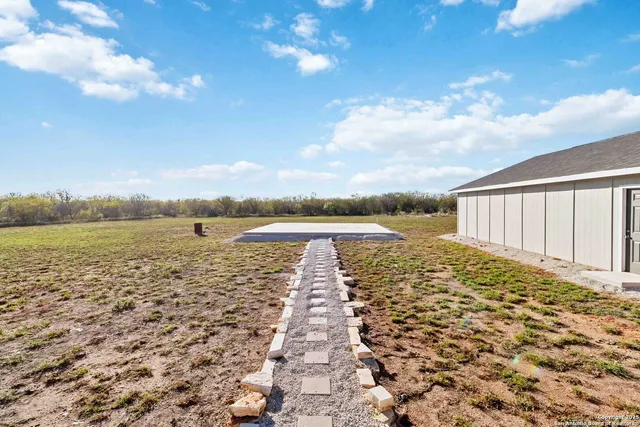 a backyard of a house