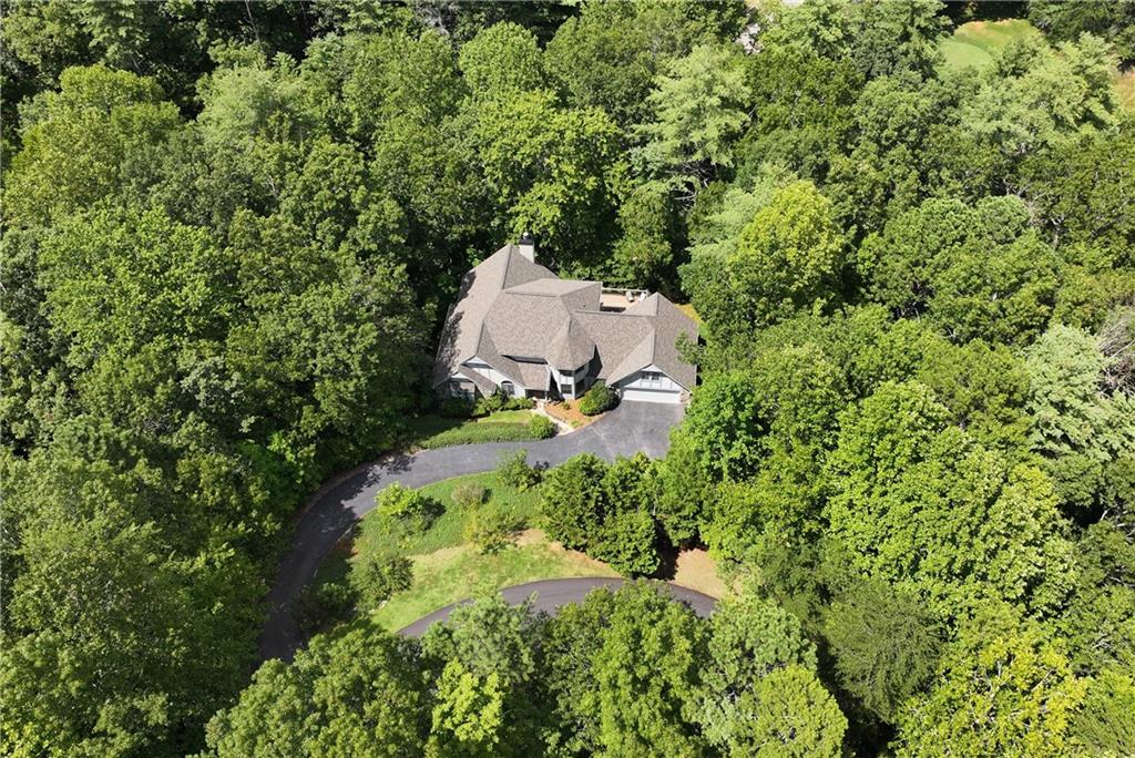 276 Zeppelin Strasse Helen, GA 30545 - Photo 54 of 60 a backyard of a house with a yard and fountain