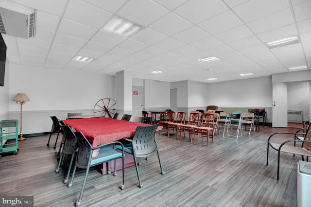 a living room with furniture a wooden floor and a potted plant