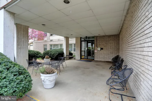 a outdoor space with furniture