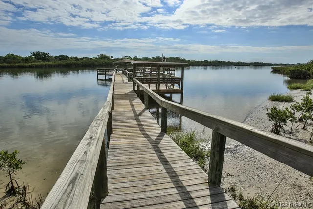 a view of a garden and trees
