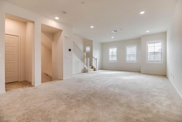 an empty room with a natural light