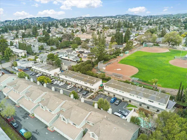 an aerial view of multiple house