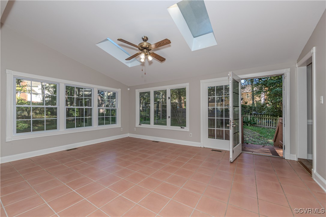 13817 Laurel Spring Road Chester, VA 23831 - Photo 16 of 40 Florida room with lofted ceiling with skylight and