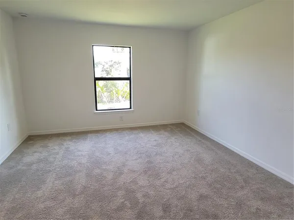 an empty room with a window