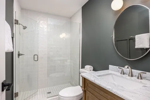 a view of a building with a street view