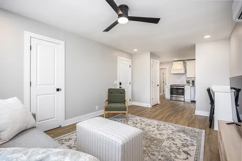 an aerial view of multiple house