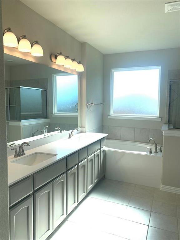 906 Gambel Drive Sherman, TX 75092 - Photo 15 of 26 a bathroom with a tub a sink and mirror