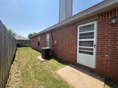 a view of backyard of house