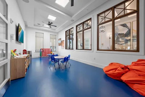 a view of a city with a mountain