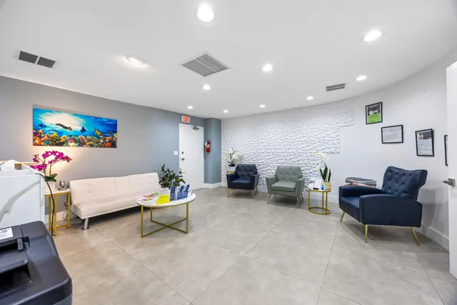 a living room with furniture and a couch