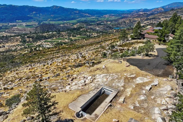 a view of city and mountain