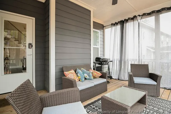 a bedroom with a bed