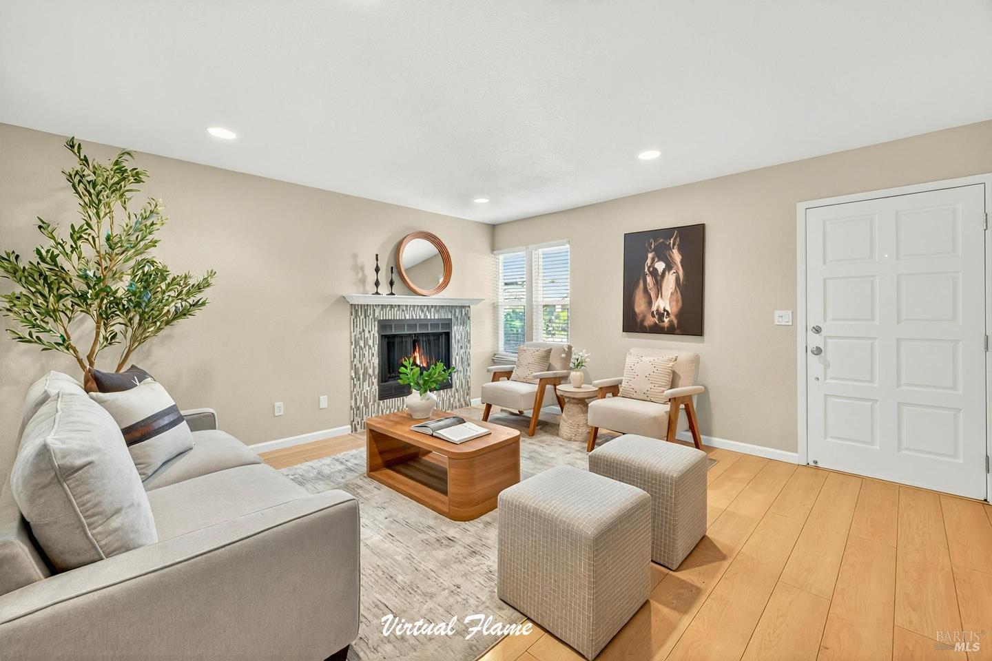 985 Hacienda Circle Rohnert Park, CA 94928 - Photo 5 of 36 a living room with furniture and a fireplace