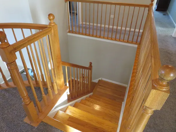 a view of stairs