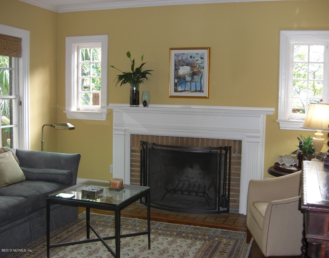 3552 Valencia Road Jacksonville, FL 32205 - Photo 4 of 31 Living Room Fireplace Detail