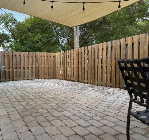 a outdoor space with wooden fence