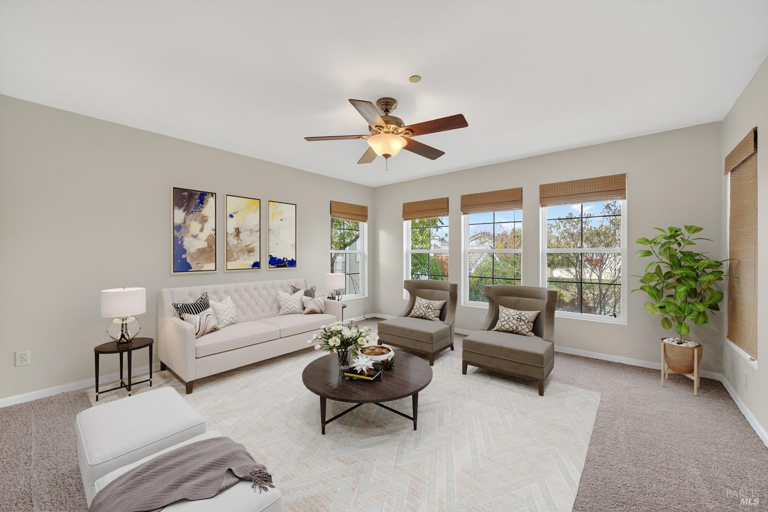 23 Greenham Court Novato, CA 94949 - Photo 13 of 20 a living room with furniture and a large window