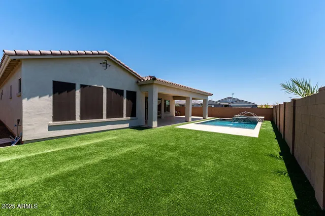 a backyard of a house