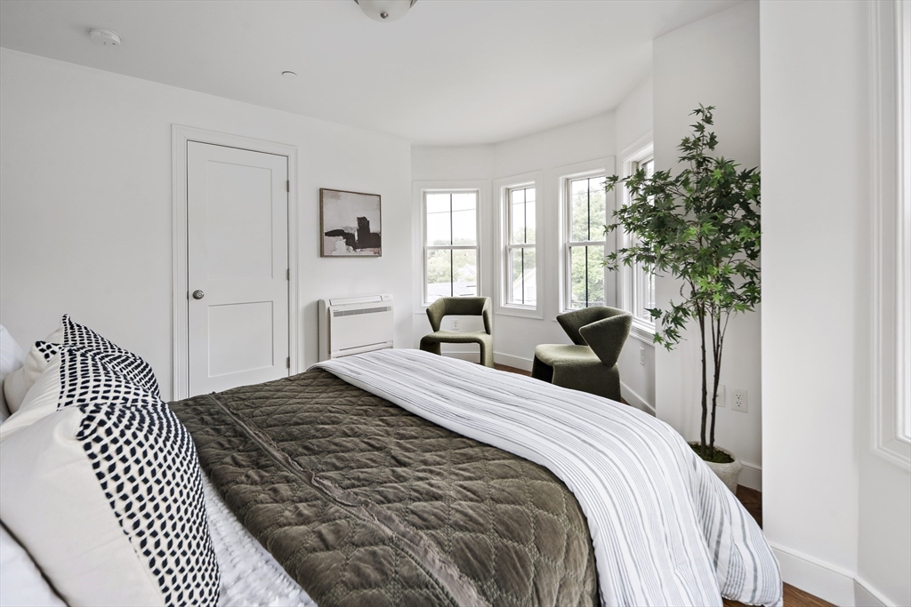 9 Cedar Street, Unit 1 Boston, MA 02119 - Photo 19 of 29 a bedroom with a bed and a potted plant
